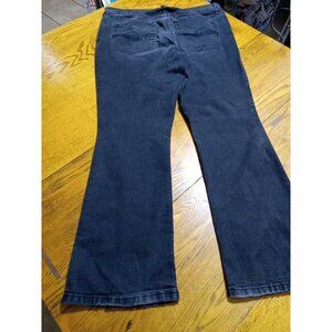 LEE RIDERS Jeans Womens 16P BLACK BOOTCUT Preowned  Mid Rise BLING EMBELLISHED